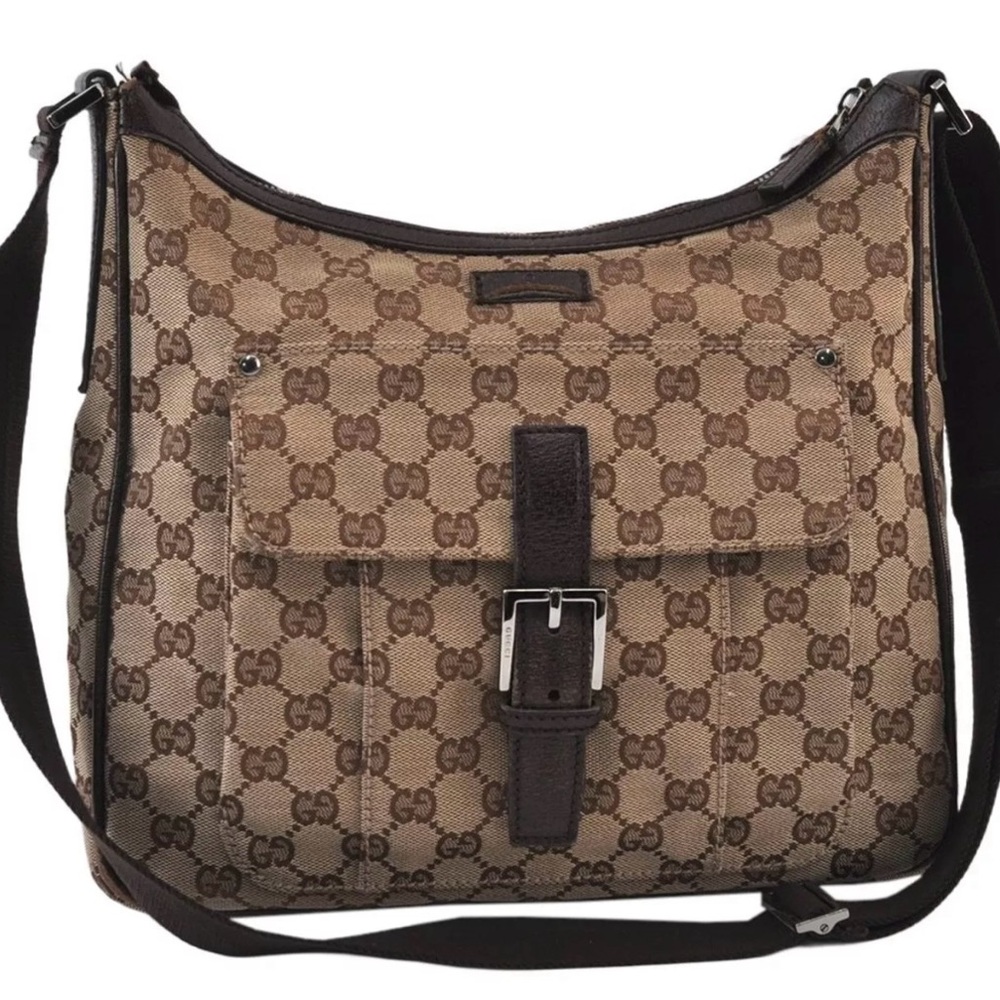Gucci Brown Monogram Shoulder Bag